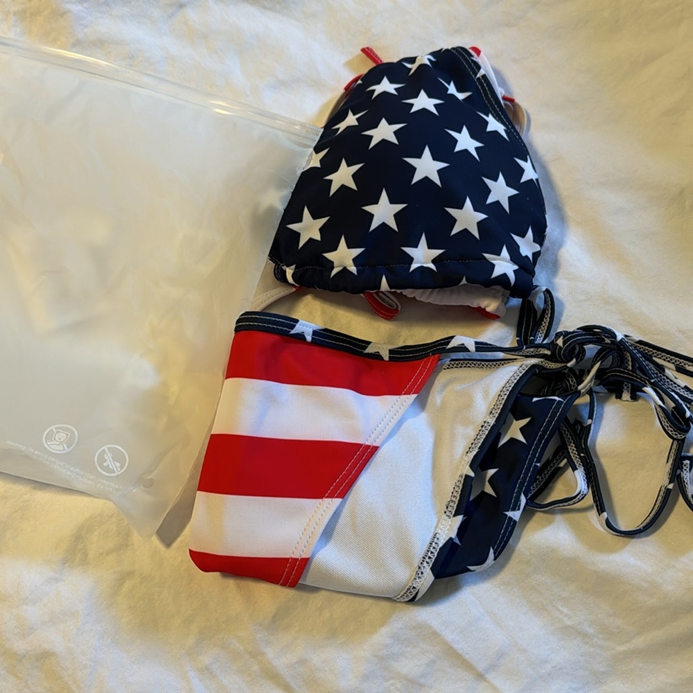 Brand New Red, White and Blue Bikini - Picture 6 of 8